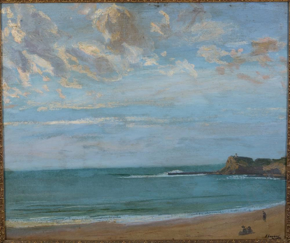 Paesaggio costiero con figure